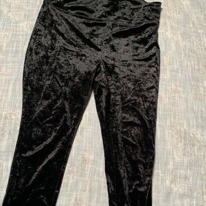 Black Velour Leggings.  Size L